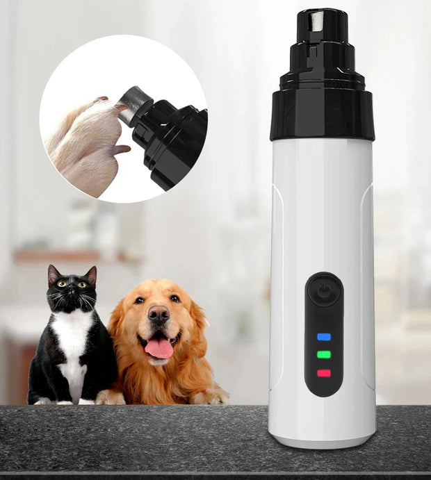 USB Rechargeable Electric Nail Grinder for Pets: Quiet Trimmer for Dogs and Cats